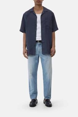 NEW CLOSED men's short sleeve shirt in magma black
